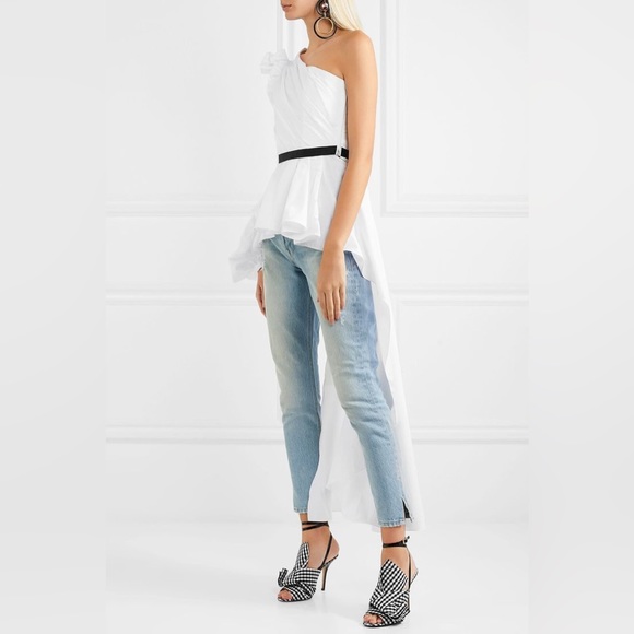 🎉HOST PICK TWICE🎉 NWT JOHANNA ORTIZ One-Shoulder Asymmetrical Top Sz M/US 6 - Picture 8 of 14